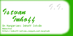 istvan imhoff business card
